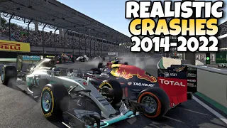F1 REALISTIC CRASHES 2014 - 2022