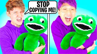 LankyBox COPYING MY BEST FRIEND ALL DAY Challenge In GARTEN OF BANBAN!? (FUNNY MOMENTS)