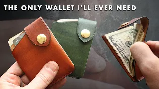 Super convenient + minimalist  wrap wallet | Leather crafting tutorial and pdf pattern download