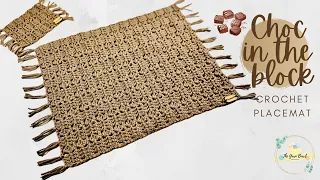 Choc in the Block Crochet Placemat | How to Crochet a Placemat