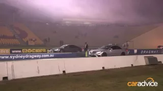 Audi RS8 vs Mercedes Benz S class drag race