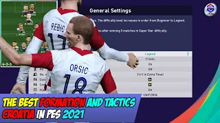 THE BEST FORMATION AND TACTICS CROATIA IN PES 2021