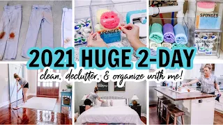 2021 HUGE 2-DAY CLEAN WITH ME | EXTREME CLEANING MOTIVATION | DECLUTTER, & ORGANIZE | Amy Darley