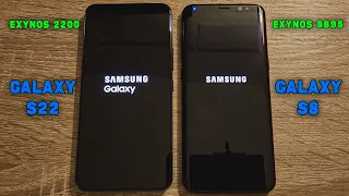 Samsung Galaxy S22 (Exynos 2200) vs Samsung Galaxy S8 (Exynos 8895) - Speed Test