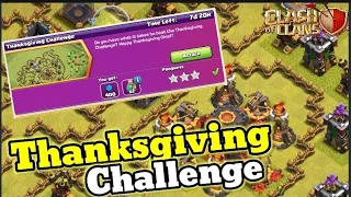 easy 3 star in Thanksgiving challenge 2022 (Clash of Clans)