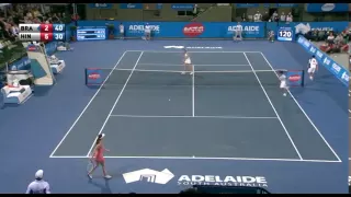 Bradtke vs Hingis Hard Work From Both Girls - World Tennis Challenge 2014