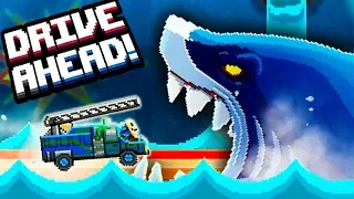 Drive Ahead attack of the GIANT SHARKS! Fought the BOSS and Won a NEW CAR HOT wheels