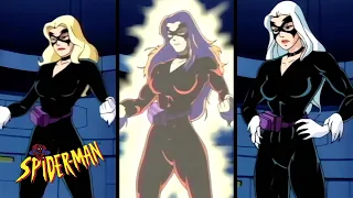All Black Cat Transformations | Spider-Man: The Animated Series (HD)