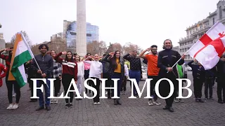 Flash Mob in Georgia:Muqabla, Akhiyon Se Goli Maare, Sauda Khara Khara, Hindustani & Georgian Dance