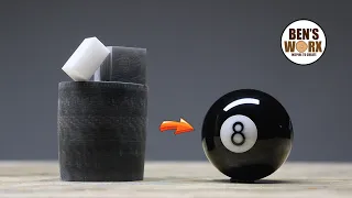 I Make an 8 Ball out of Solid Resin