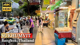 [BANGKOK] Evening Walk Through Downtown Bangkok| Terminal 21 To Nana | Sukhumvit | Thailand [4K HDR]