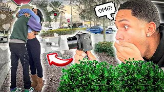 SPYING on my GIRLFRIEND for 24 HOURS!! **Caught her Cheating**