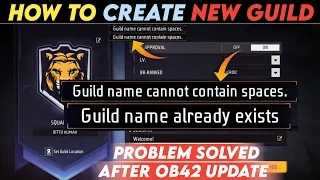 GUILD NAME CANNOT CONTAIN SPACES !! GUILD NAME ALREADY EXISTS PROBLEM