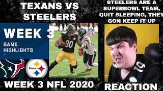 Texans vs. Steelers Week 3 Highlights | NFL 2020 REACTION / BREAKDOWN