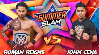 WWE - Roman Reigns vs John Cena SummerSlam 2021 Full Match | Backyard Wrestling