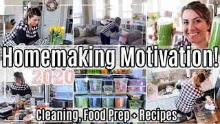HOMEMAKING + CLEAN WITH ME 2020 :: FRIDGE MAKEOVER! HEALTHY MEAL PREP, RECIPES & CLEANING MOTIVATION