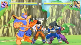 Mugen thanos vs Goku and vegeta and z fighters