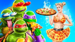 Ik ben geadopteerd door TMNT! Teenage Mutant Ninja Turtles in extreme verstoppertje-challenge!