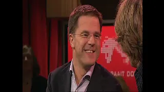 Mark Rutte (VVD) te gast bij De Wereld draait Door met Matthijs van Nieuwkerk (2006)