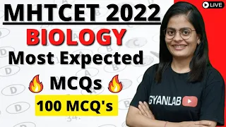 MHTCET 2022 | Most Excepted Question | 100 MCQ's | Biology | Gyanlab | Anjali Patel