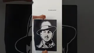 bhagat singh reverse painting🇮🇳 #shorts #bhagatsingh #bhagat