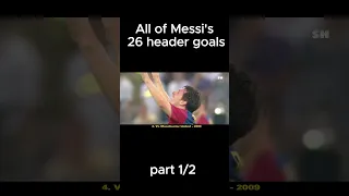 All 26 Lionel Messi header goals in his career