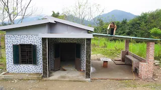 Start to finish alone building house with bricks&cement - Complete the house in 4 hours