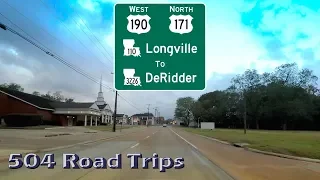 Road Trip #358 - US-190 West - LA-110/Longville to LA-3226/DeRidder, Louisiana