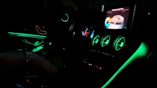 Установка подсветки салона в Mercedes-Benz W205 от Techno Rainbow Ambient light