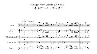 Giuseppe Cambini – Wind Quintet No.1, in B flat major