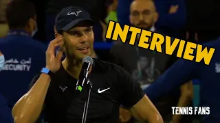 Rafael Nadal "I'm super happy to see Murray" - Abu Dhabi 2021 (HD)