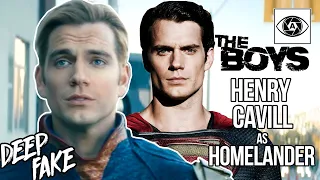 Henry Cavill (Superman) as Homelander from the boys deepfake