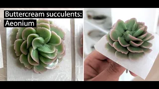How to pipe Aeonium succulents with meringue buttercream