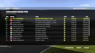 F1 : Championship Round 11 Hungary 1hr Practice Full Qualify & Race With Damage On (HD)