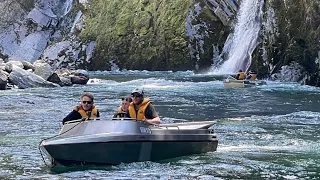 Chasing waterfalls and big rapids, Haast jetboating