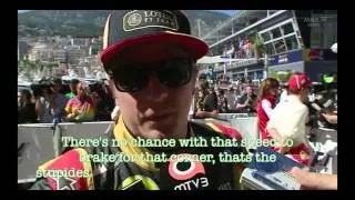 Kimi Räikkönen Monaco 2013 post race interview about Perez's stupidity