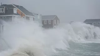 Nor'easter: powerful storm pounds Massachusetts coastline