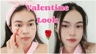 Valentine Makeup Tutorial And How to Hairstyle | Valentine Look | Makeup look ✨