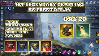 Mir4: 1st Legendary Crafting (Day 20) + Paano Mabilis na Makaipon ng Rare Materials at Glit Powder?