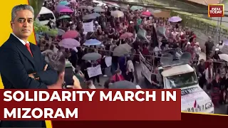 Solidarity March In Aizawl, Mizoram In Support Of Victims Of Manipur Violence