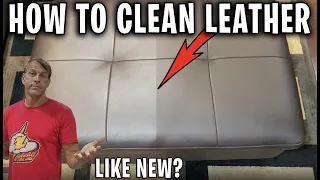 HOW TO CLEAN LEATHER. FULL LEATHER COUCH DETAIL