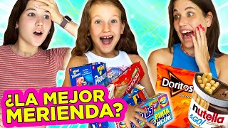 REACCIONAMOS A LAS MERIENDAS FAVORITAS DE DANIELA Y ERIKA PARA EL COLE | Yippee Family