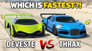 GTA 5 ONLINE - THRAX VS DEVESTE EIGHT (WHICH IS FASTEST?)