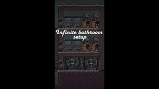 infinite bathroom - Oxygen not included layout and setup #shorts