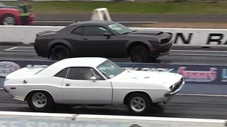 Dodge Demon vs Old School Muscle Cars - drag racing