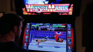 WWF Wrestlemania Arcade Cabinet MAME Gameplay w/ Hypermarquee