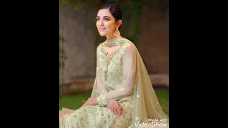 Pista colour v/s white colour dress Maya Ali gorgeous Actress