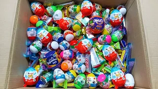 Unboxing Surprise Eggs with Kinder Joy Fun Toys Inside | Chocolates and Candies Opening | ASMR