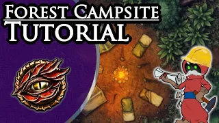 Inkarnate Mapmaking Tutorial | Timelapse | Forest Campsite