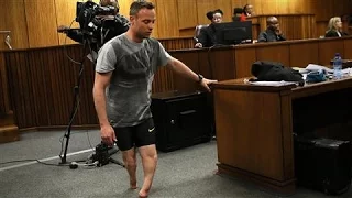 Oscar Pistorius Walks on Stumps at Hearing